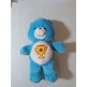 Care Bears Champ Bear Plush 13" Blue 2003 Play Along Championship Trophy Soft T